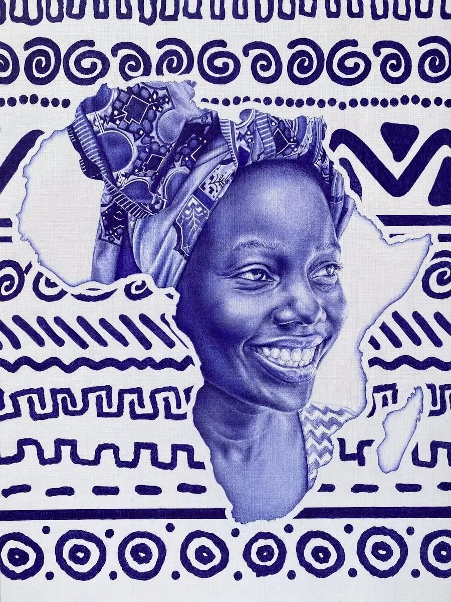Ballpoint pen art by Castro Adefisayo