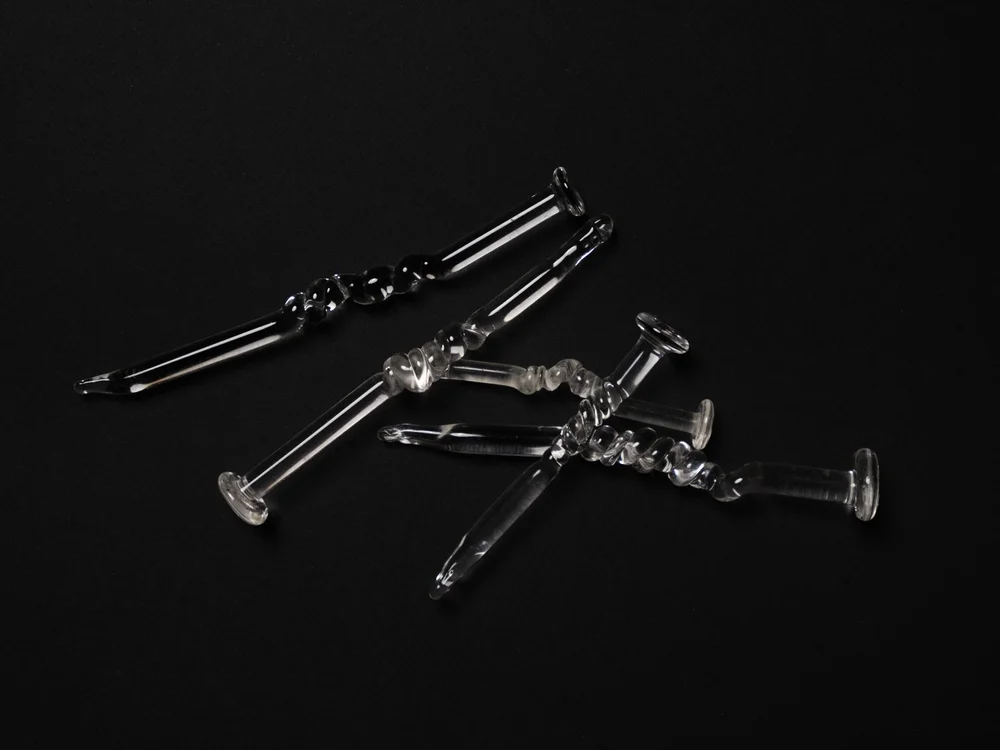 Glass hammers by Pia Hinz