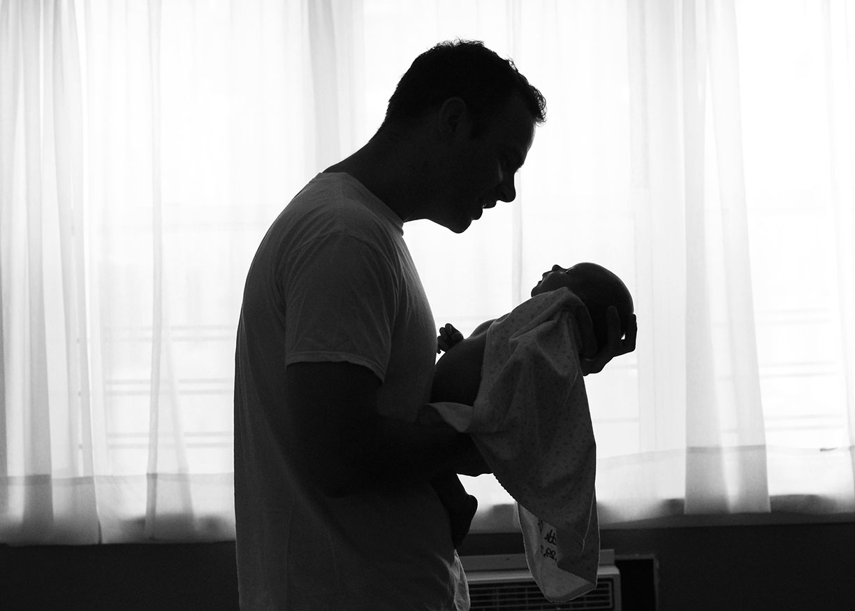 Silhouette father and baby girl Connecticut.jpg