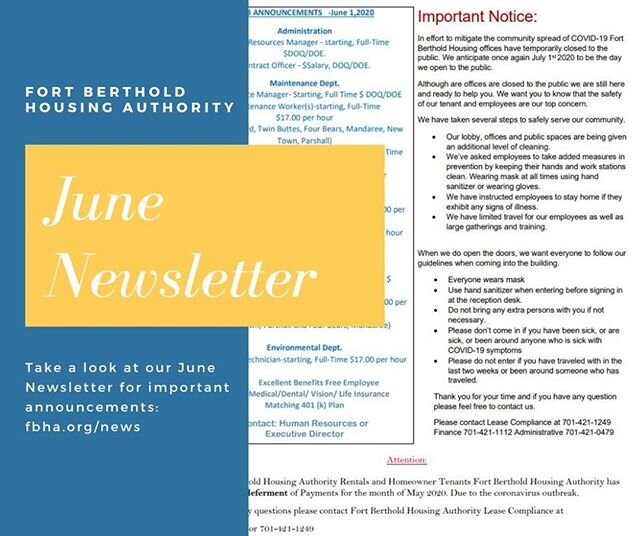 Stay up to date on important announcements. Take a look at the June Newsletter: www.fbha.org/news