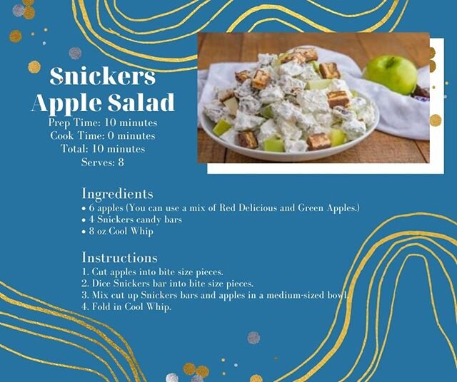 This Snickers Apple Salad is a great recipe the whole family can enjoy! This recipe has tart apples with delicious Snickers pieces.