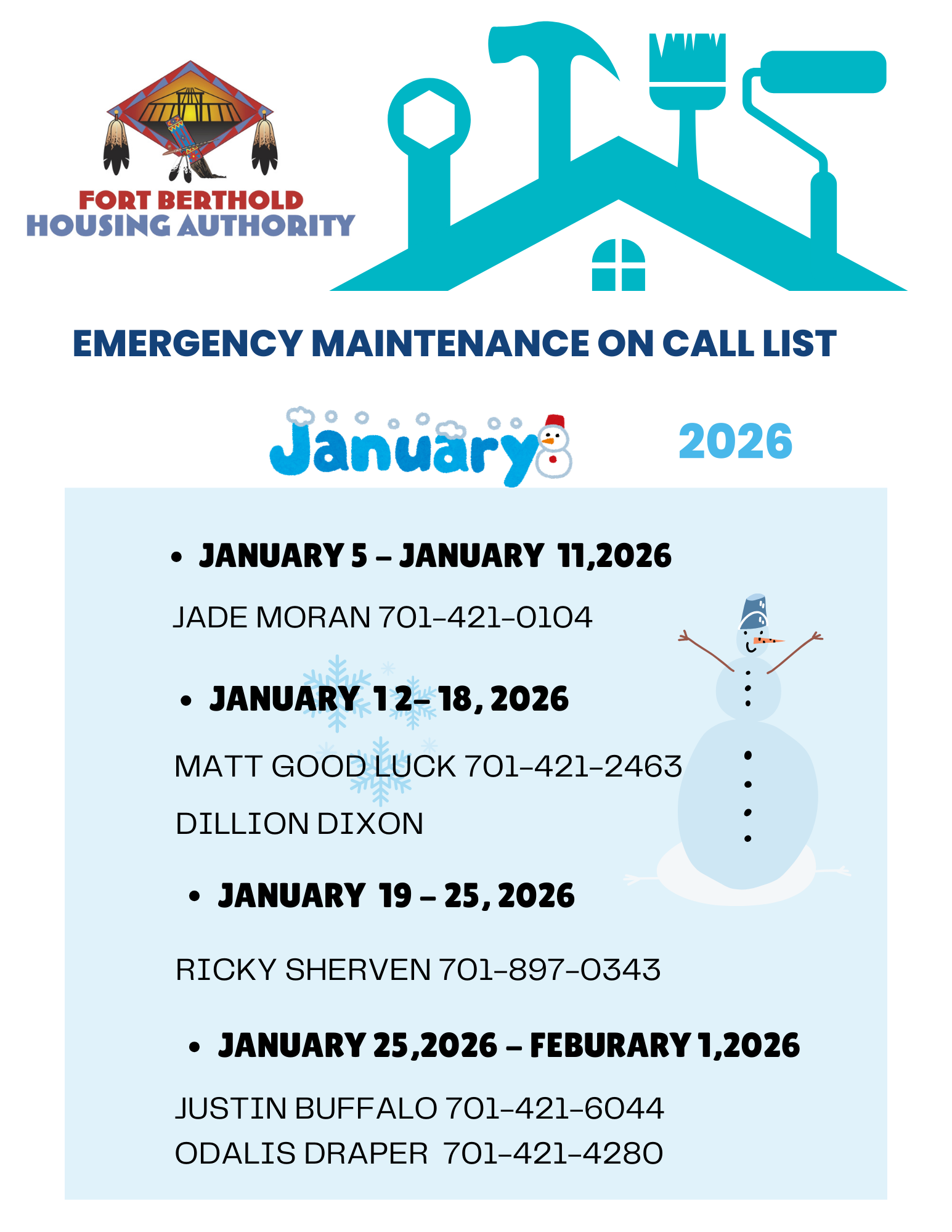 January 2026 Emergency Maintenance on call list (Document) (1).png
