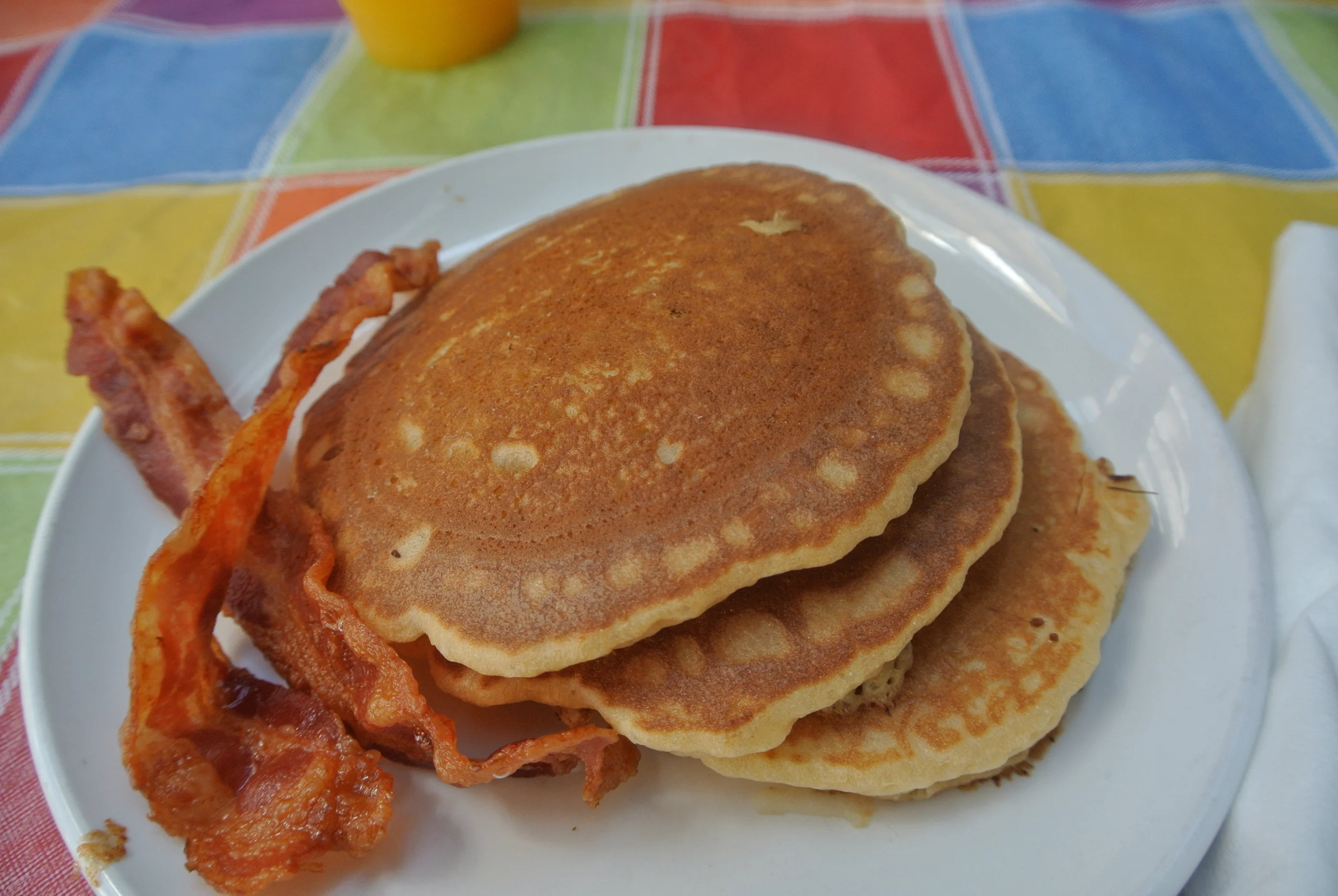 You can't tell, but these are strawberry-chocolate chip pancakes. *swoon*