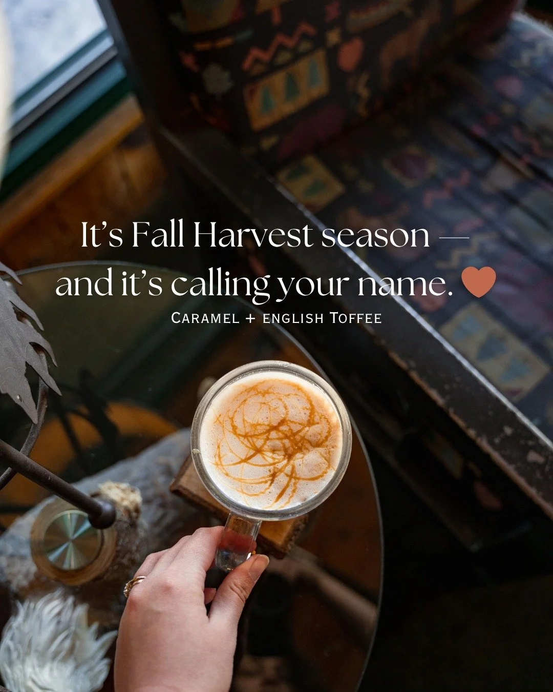 The leaves are falling, and my coffee’s calling — sounds like the perfect time for something comforting. πβ
Our Fall Harvest Latte is made with Caramel + English Toffee, and it tastes just like a slow Sunday morning in a mug.
Don't for