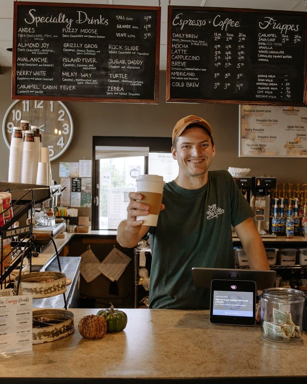 Southside Cabin = cocoa central TONIGHT. 🎃🍫 
We're pouring up FREE hot chocolate before Trick-or-Treat kicks off!
Swing by early, we start serving hot chocolate to the kids at 4pm! Swing by, say hey, and get those costumes ready for a night out o