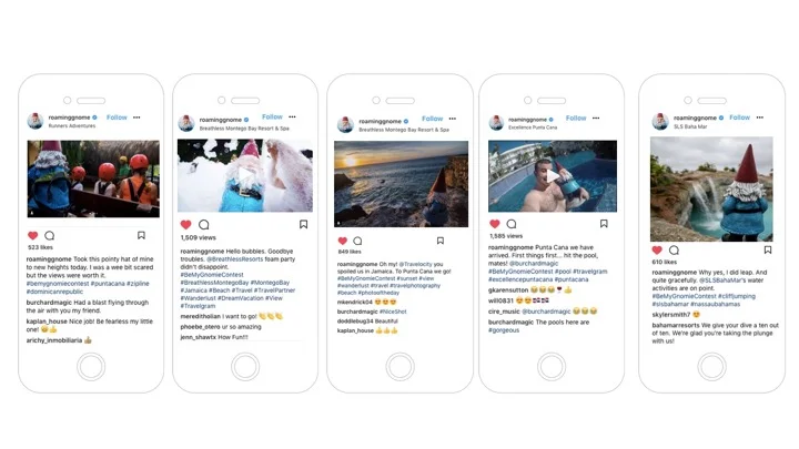 Example Posts on Gnome's Account About Trip
