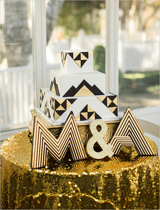 art-deco-style-wedding-cake