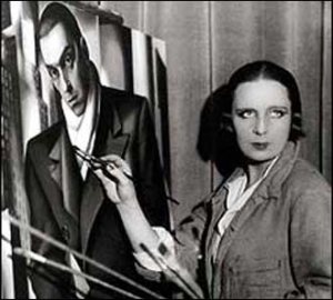 Tamara de Lempicka at her Easel, 1928