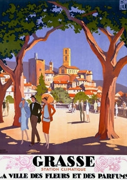 Art Deco Travel Poster - Grasse