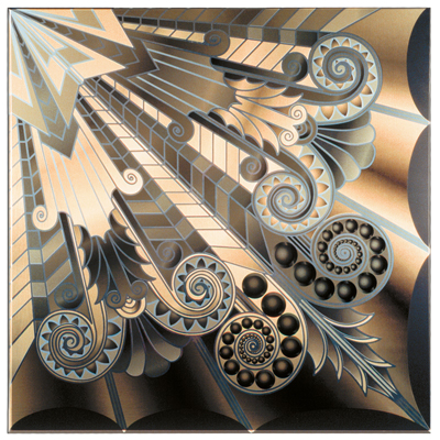 Art Deco Metallic Tile