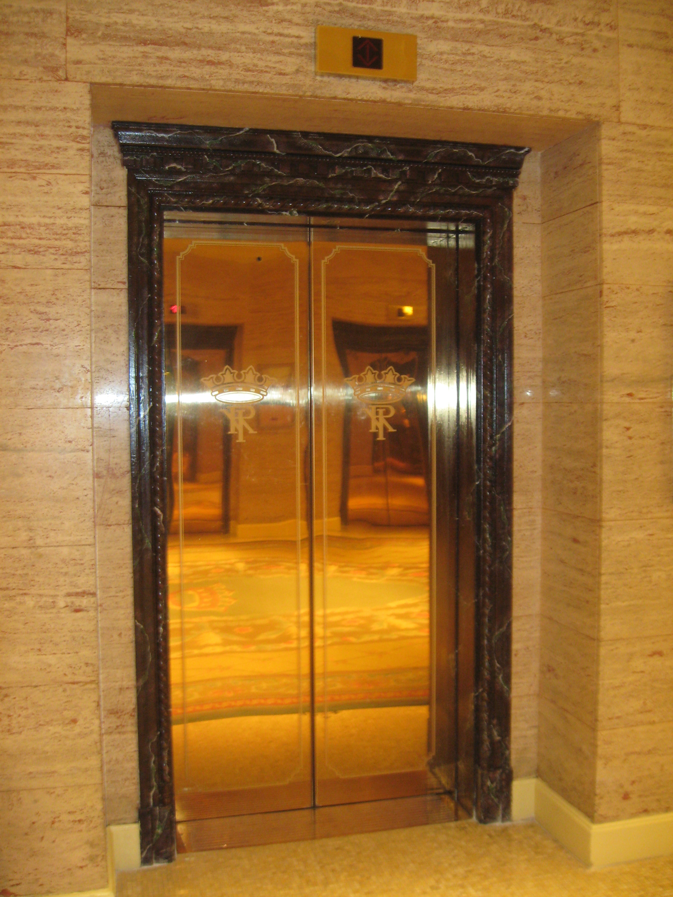 Art Deco Mirrored Elevator Doors