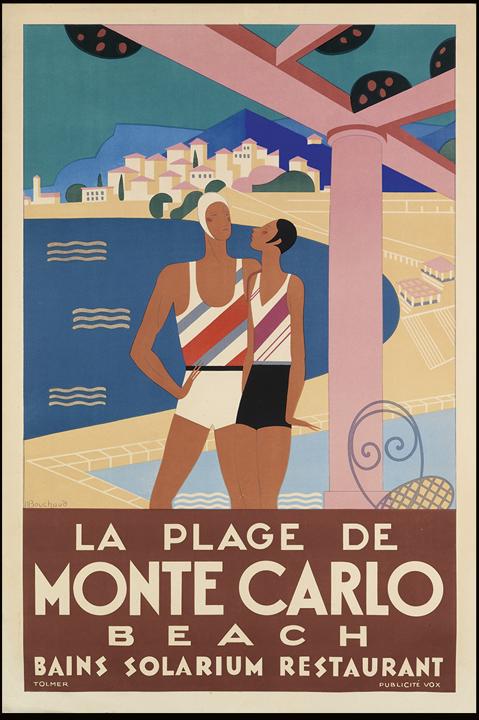 Art Deco Monte Carlo Travel Poster