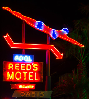Art Deco Neon Nights - Reed's Motel, Florida, USA