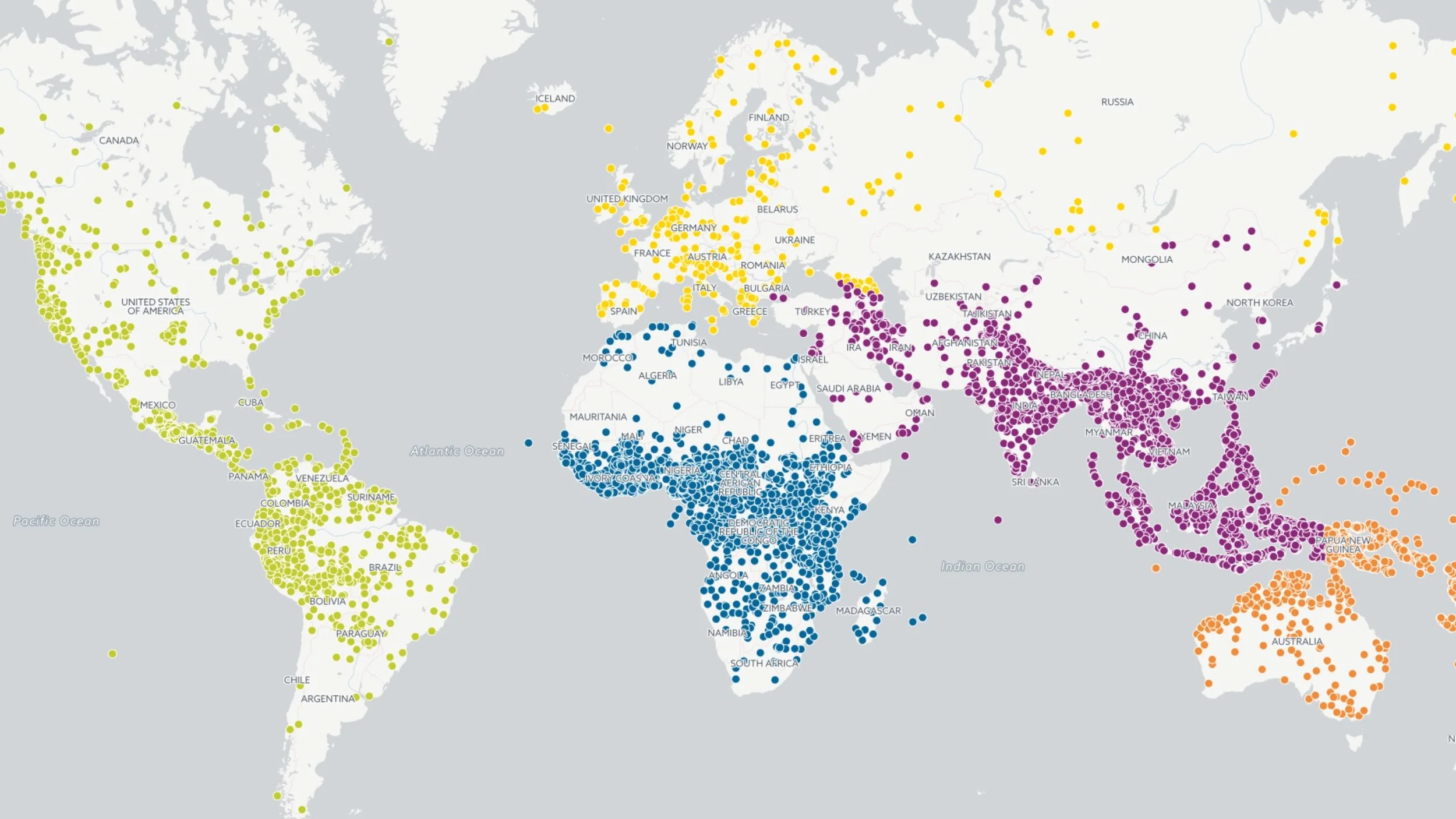 Languages in the World (Source: www.ethnologue.com)