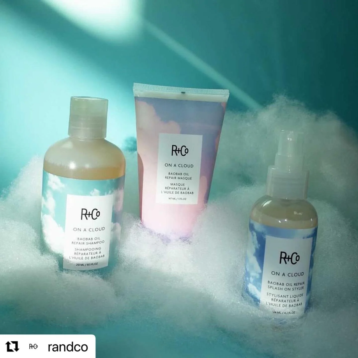 NOW AVAILABLE AT MUSE!!!

Feeling dreamy ☁️ Our new ON A CLOUD collection is designed to restore, repair and rebuild.⁣
⁣
ON A CLOUD Baobab Oil Repair Shampoo, Masque and Splash-On Styler revive lustrous shine and add regenerating moisture to hair. Ex