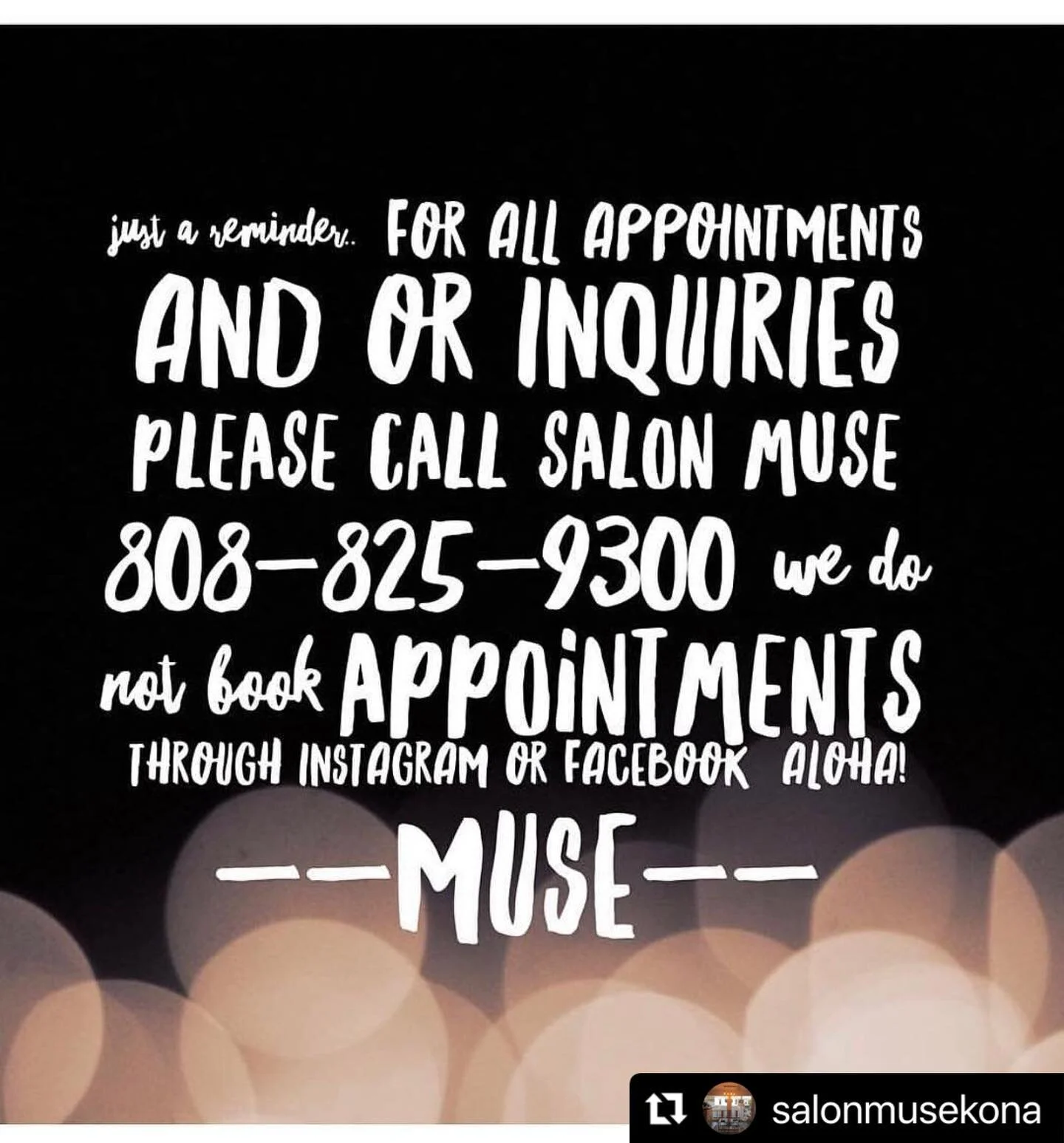 ・・・
Sorry lovers but we do not answer dm&rsquo;s at this time. Please call the salon. We will call you back. Aloha