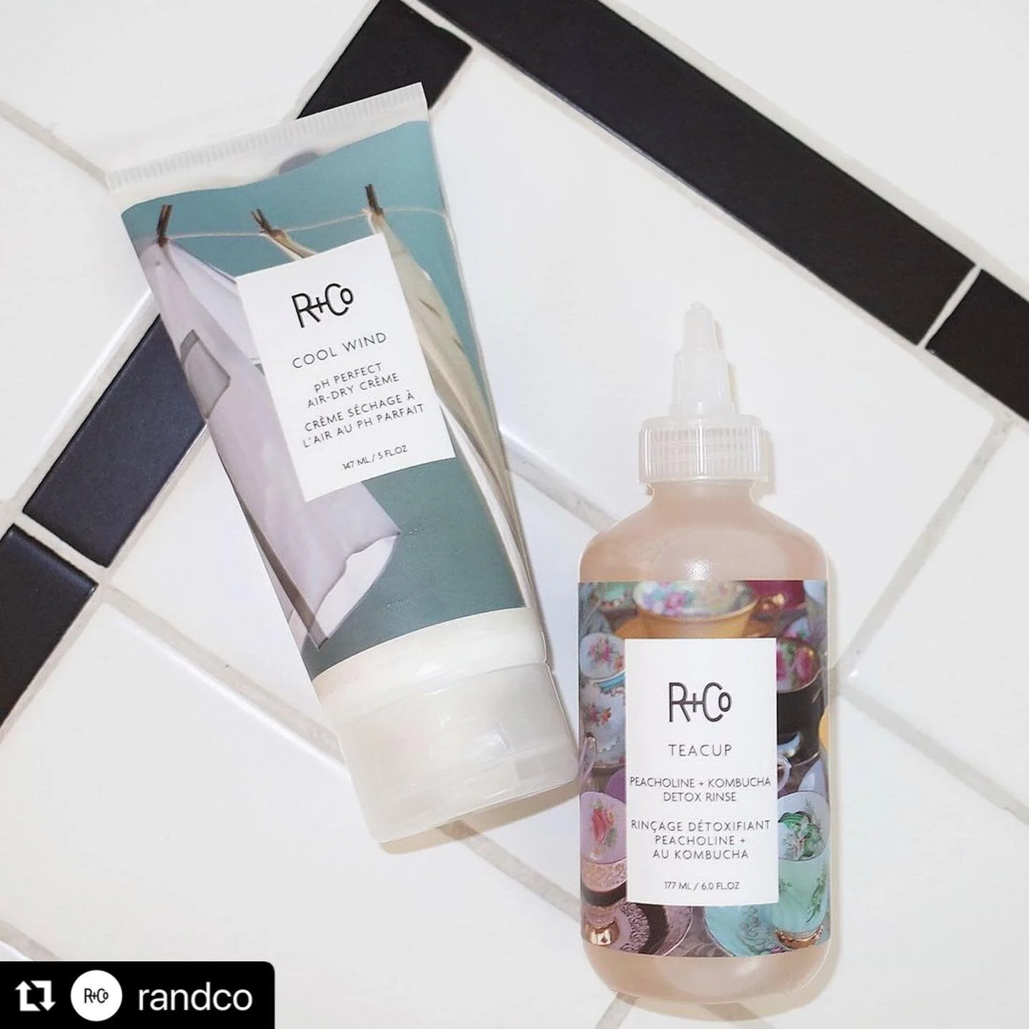 #Repost @randco with @make_repost
・・・
Introducing an effortless styling routine that leaves hair weightless 𝘢𝘯𝘥 beautiful! Start by revealing clean, featherlight hair with 🍑 TEACUP Peacholine + Kombucha Detox Rinse. Air-dry and go with 🌬COOL WIN