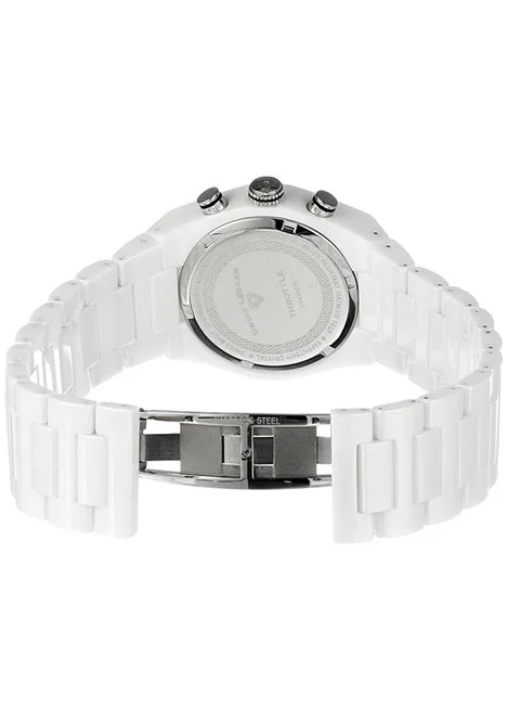 Swiss Legend Throttle Chrono MOP Ceramic Bracelet — TEXXTIME display picture 1