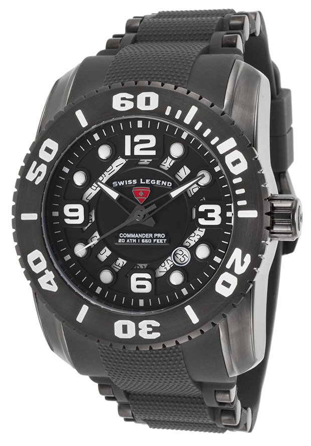 Swiss Legend 47mm Commander Pro Gunmetal — TEXXTIME