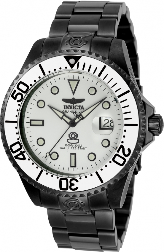 Invicta 47mm Grand Diver Automatic Black/White — TEXXTIME