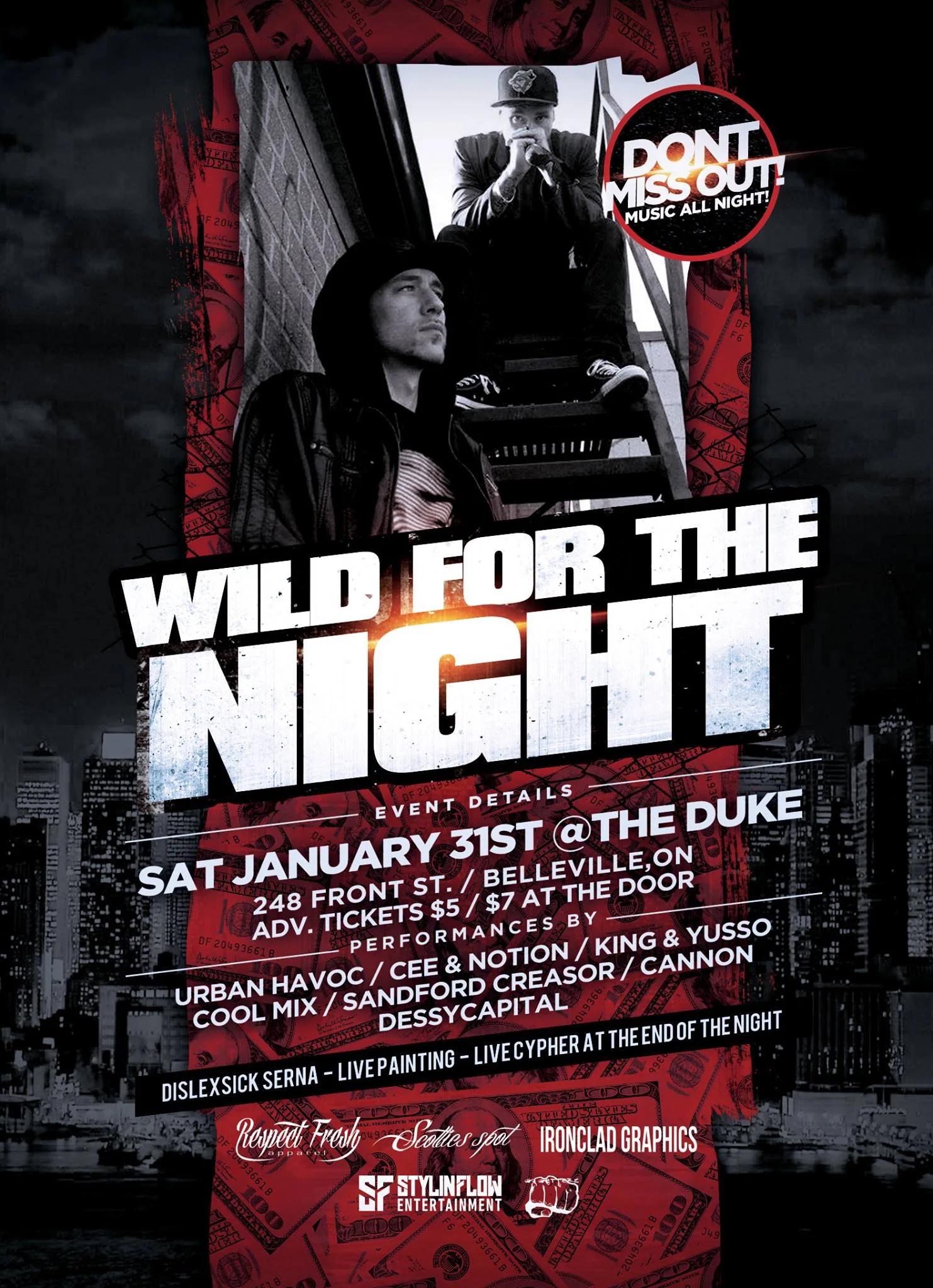 Just Announced: Cee + Notion LIVE in Bellville, ON @ The Duke, January 31st!