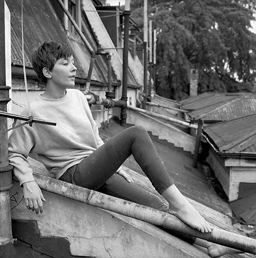 Di Zetlin at the famous terrace houses on Coronation Drive, 1966.  Pic: Frank Neilsen