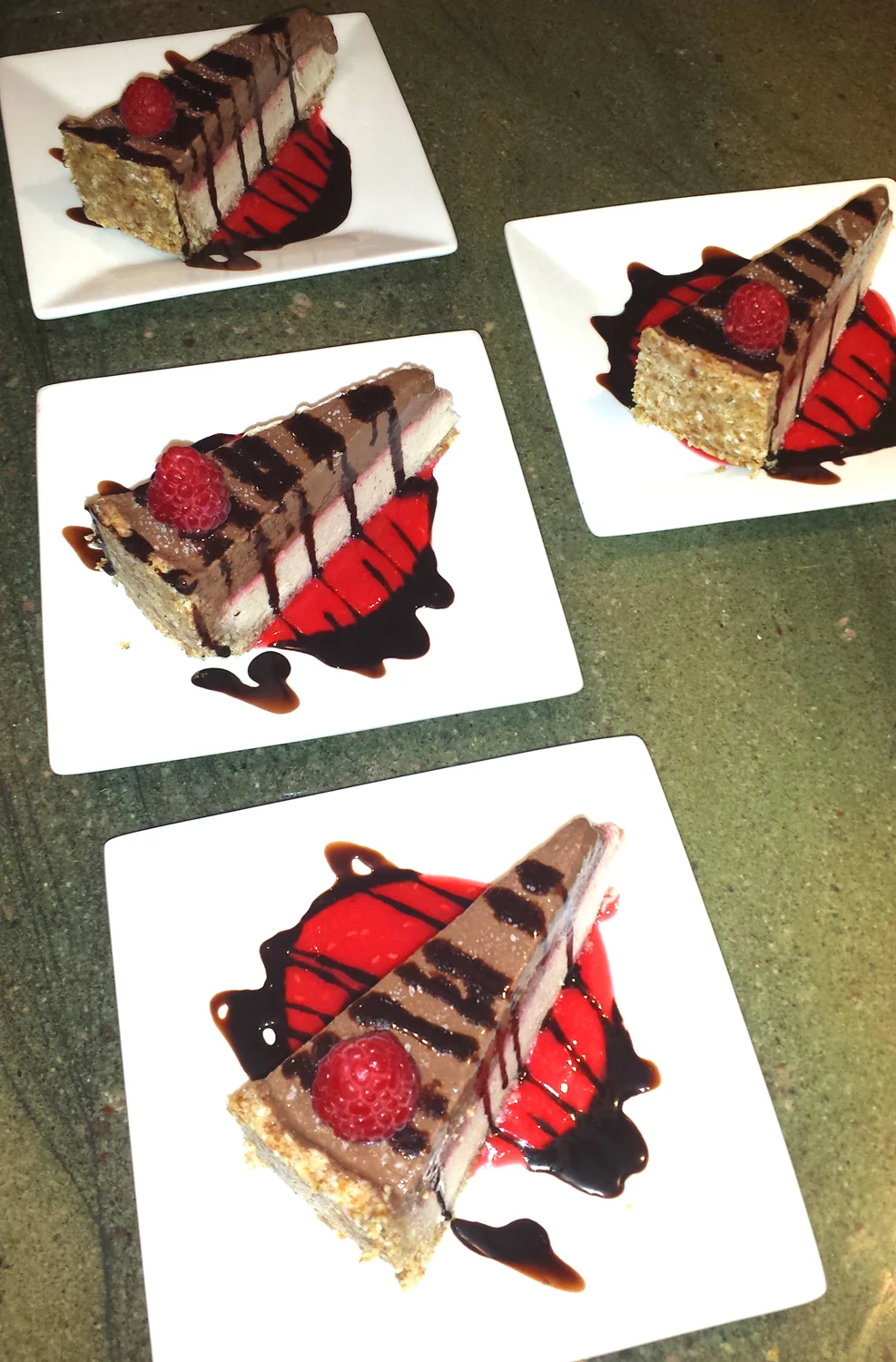 Chocolate Raspberry Banana Cream Pie