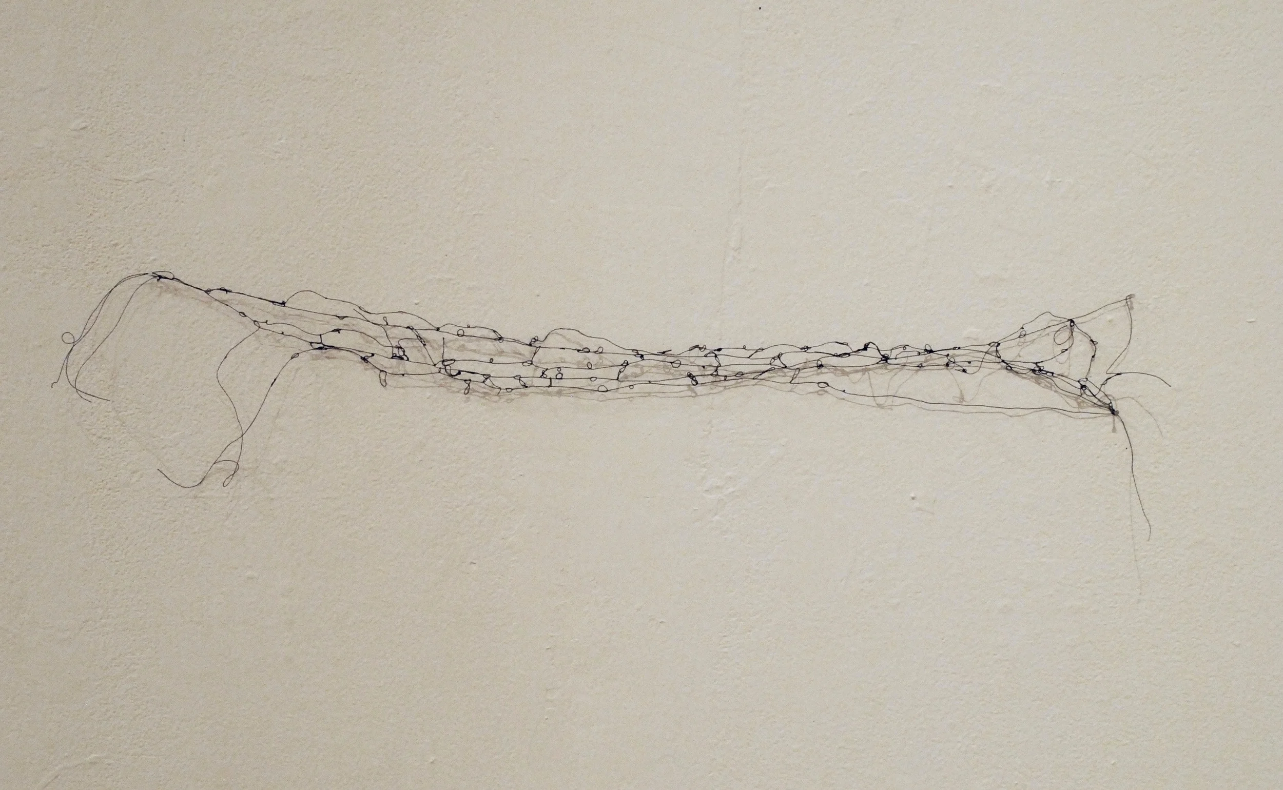 Letter from Ian. (7 October, 2010. Paris Island, SC.) work in progress. cotton thread, interfacing.