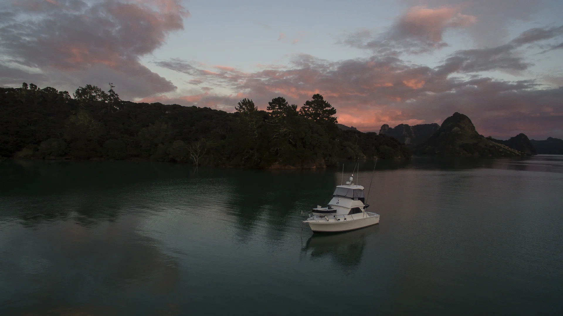 Morning sunrise in Whangaroa Harbor, Far North, New Zealand. photo by Beth Davidow