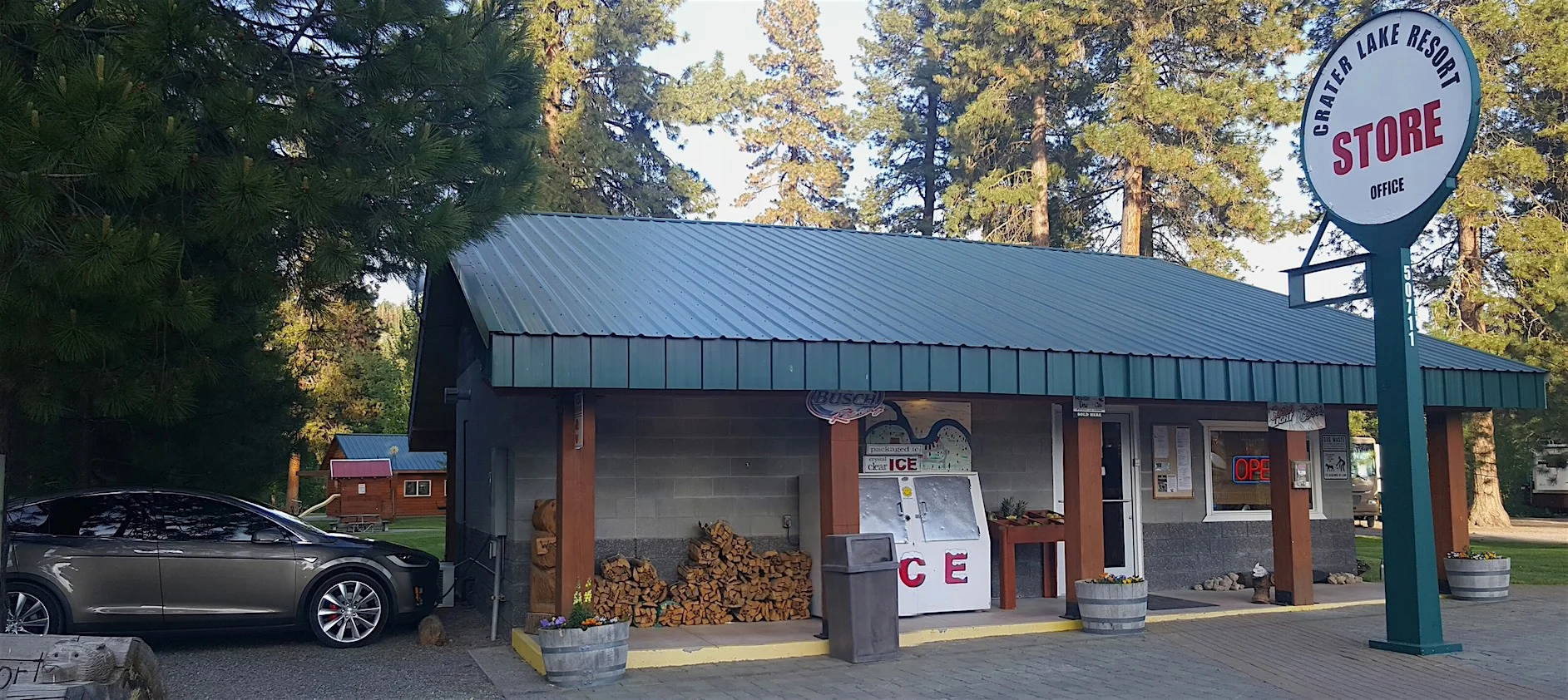 A "destination" charger. This one is in Ft. Klamath, south of Crater Lake National Park. 