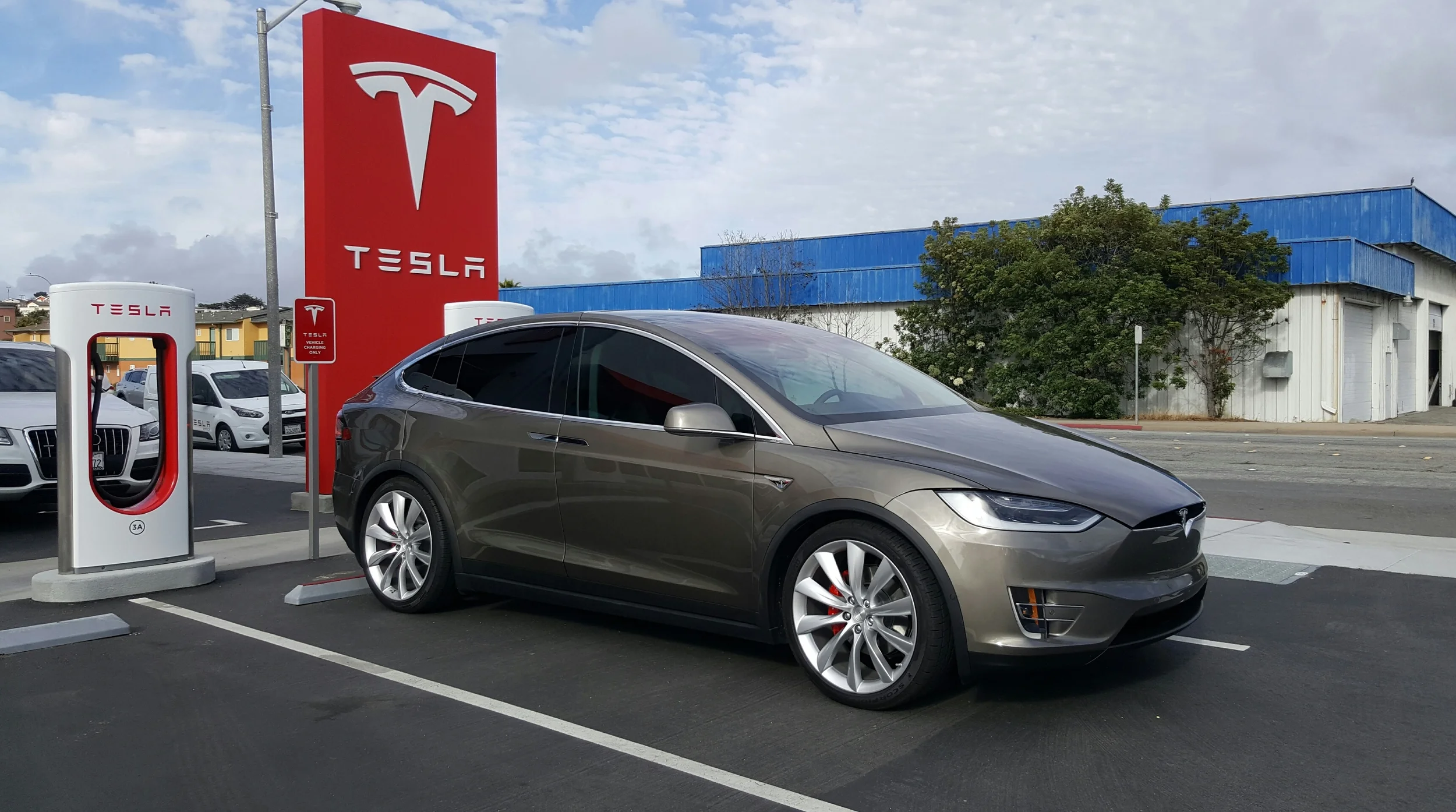 At the Supercharger in Seaside, CA