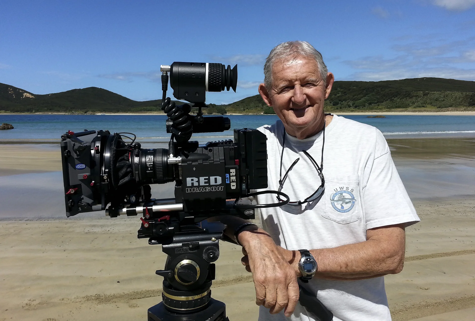 Filming with the RED DRAGON at Matai Bay, Far North, New Zealand