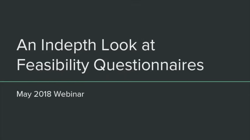 Dissecting A Clinical Trial Feasibility Survey: May 2018 Webinar