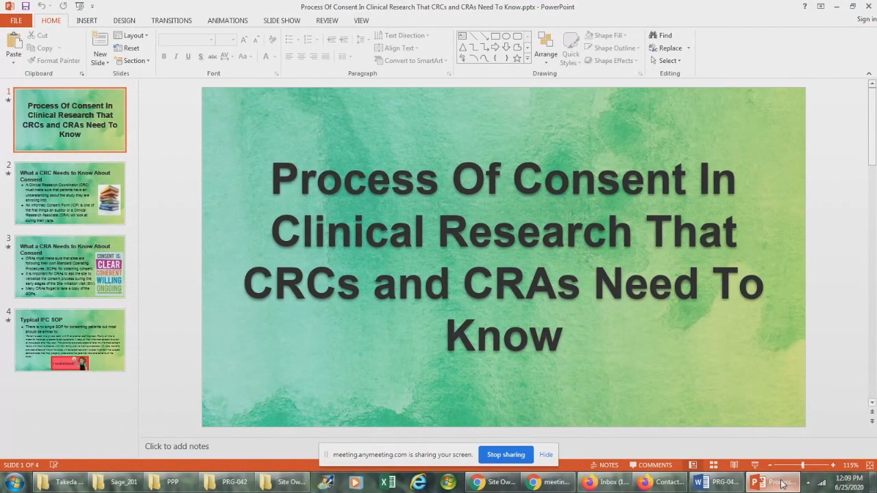 Process of Consent For Clinical Research Sites