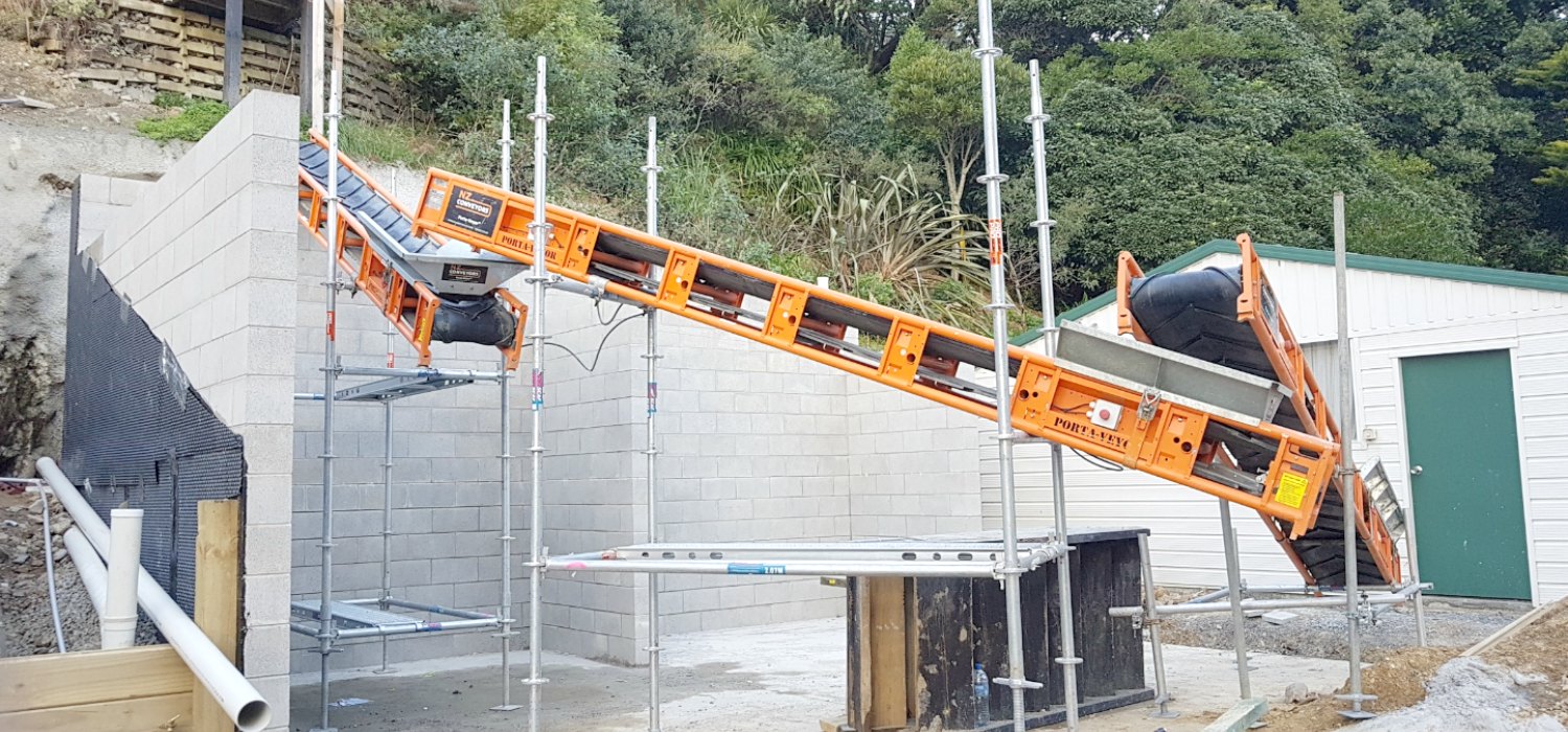     Porta-Veyor®     Building, construction and industrial site mobile conveyor belts available nationwide.  Site advice and setup available.  Contact us today for advice, info, bookings and pricing.   Phone: 0800 22 68 92      