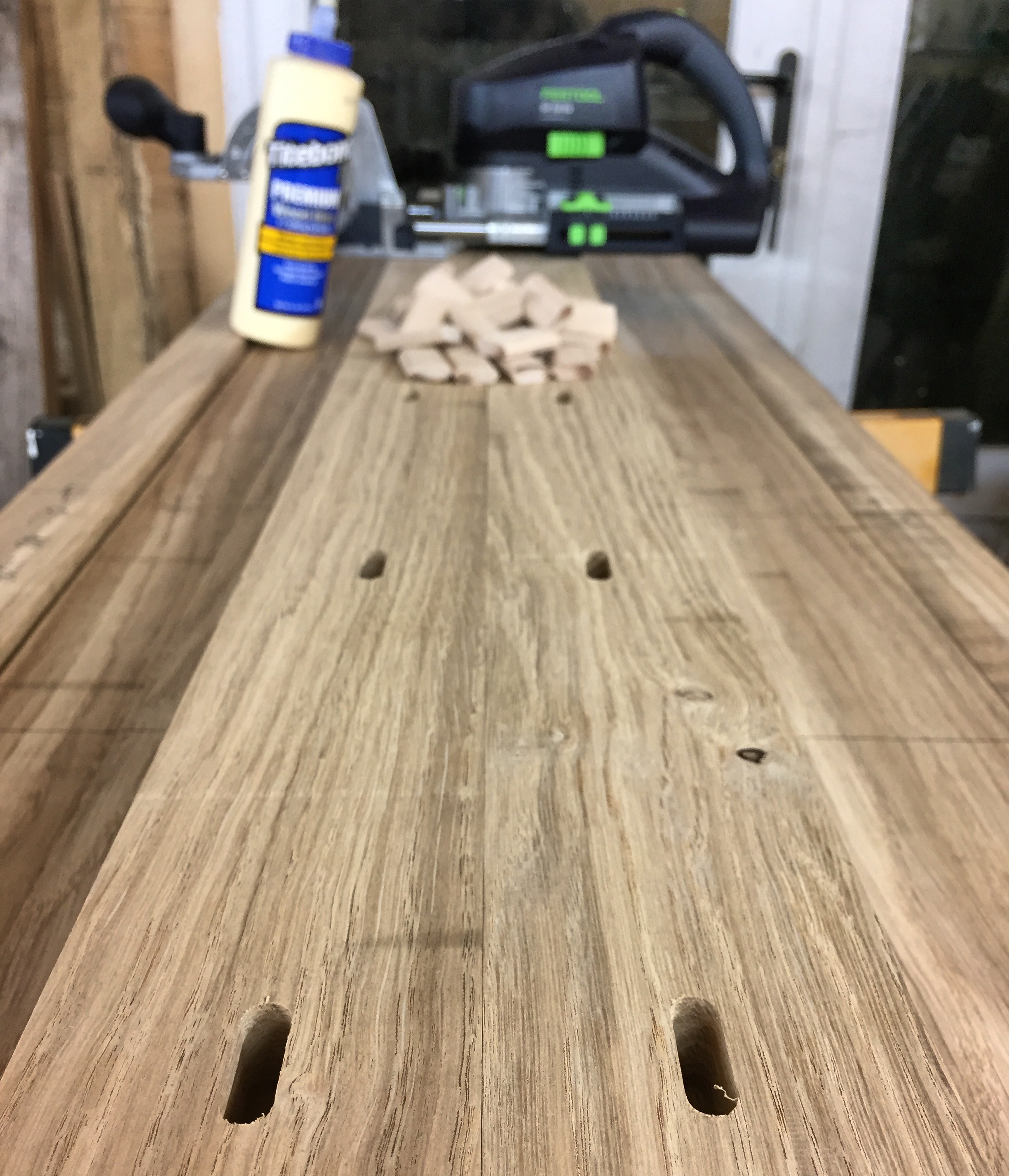 Oak workbench on sale