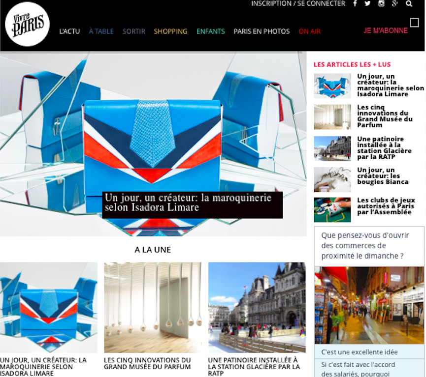 INTERVIEW VIVRE PARIS DECEMBRE 2016