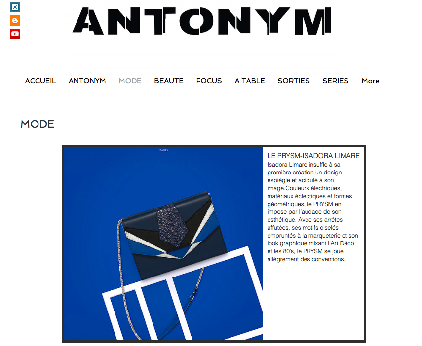 ANTONYM MAGAZINE PARUTION