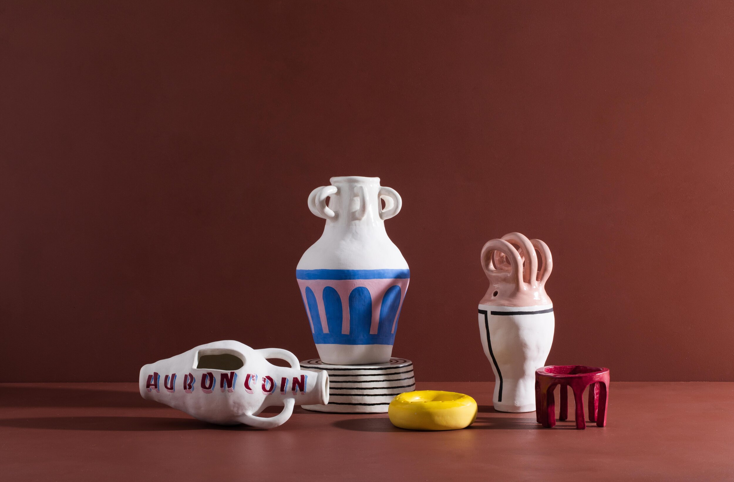 Peta Berghofer, Nowhere and Everywhere (Vinaigrier), 2019, earthenware, underglaze & glaze