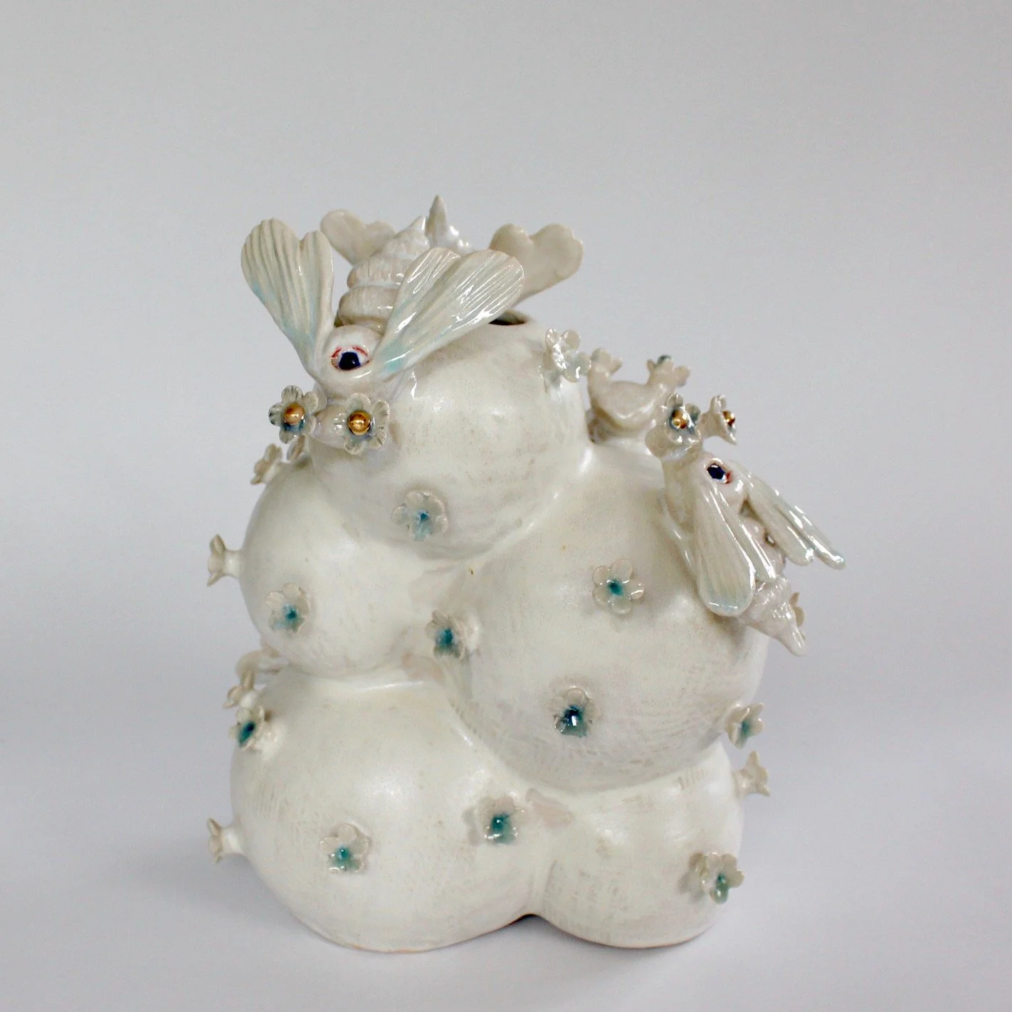 Clairy Laurence, ‘Hive’, stoneware and 22kt luster, 30 x 25cm 
