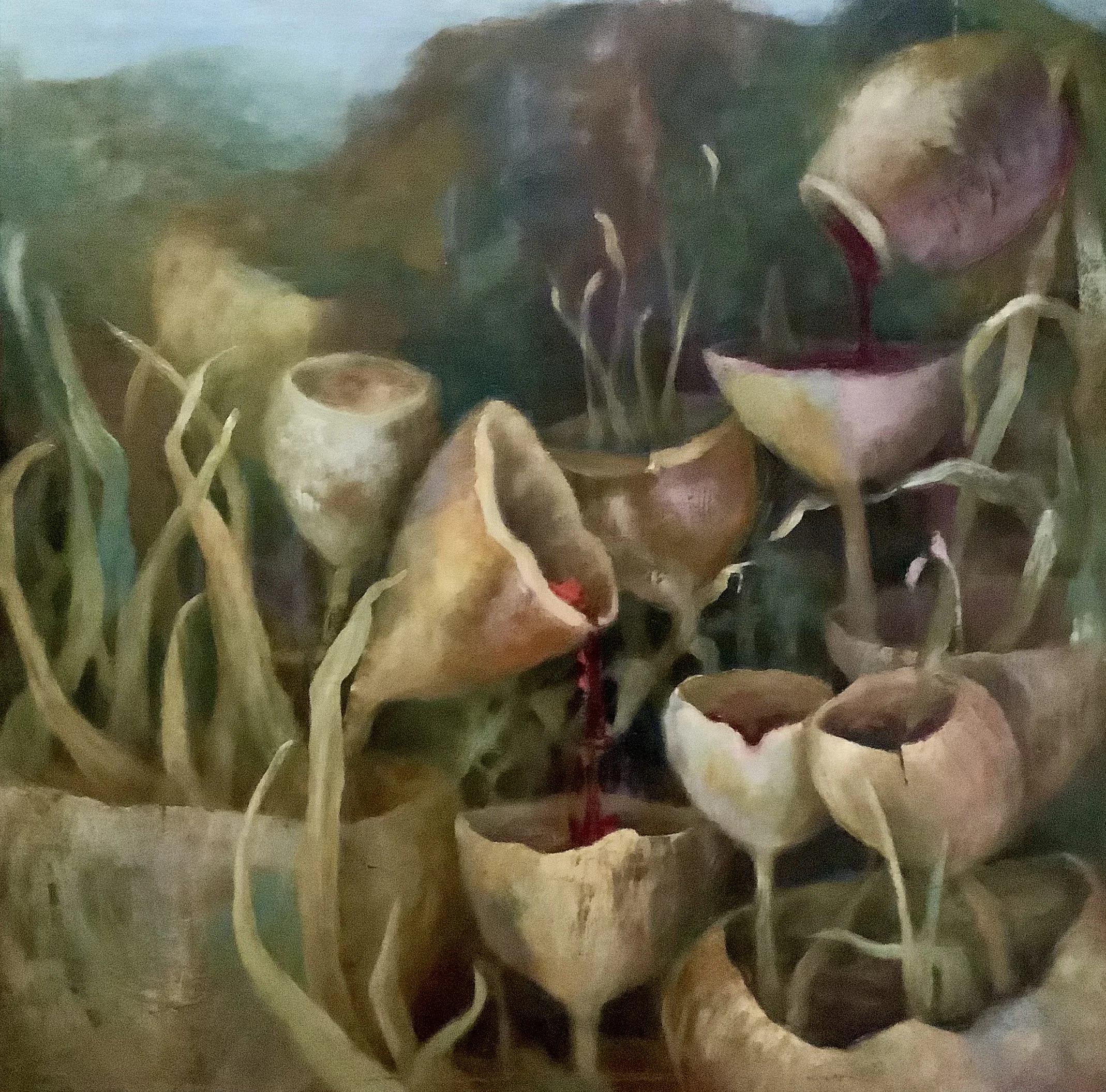 Monica Usher 'Earth is Earth' 2023, oil on linen, 60x60cm