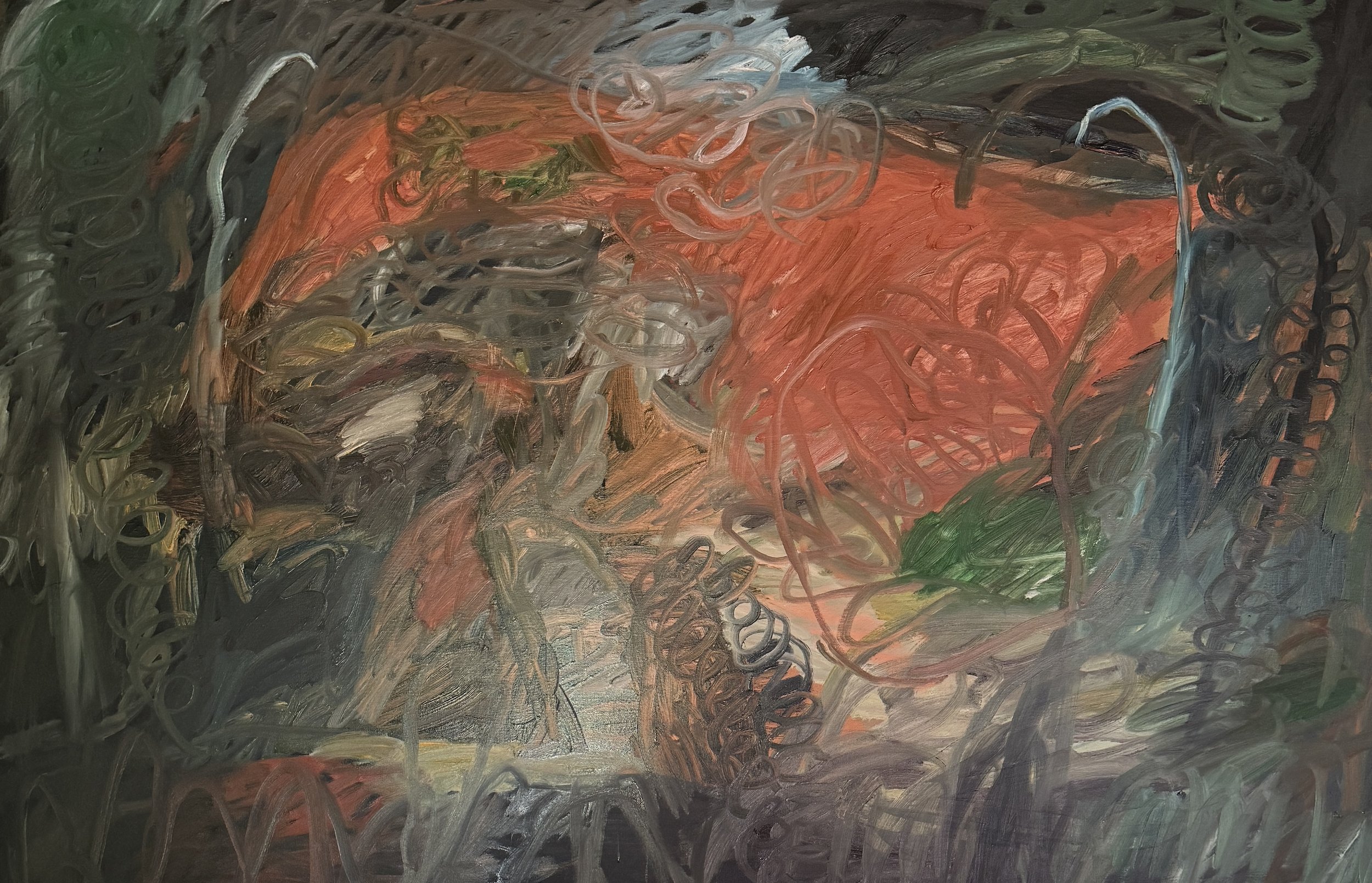 David Usher 'The Red Horse', 2026, oil on canvas, 152 x 101cm