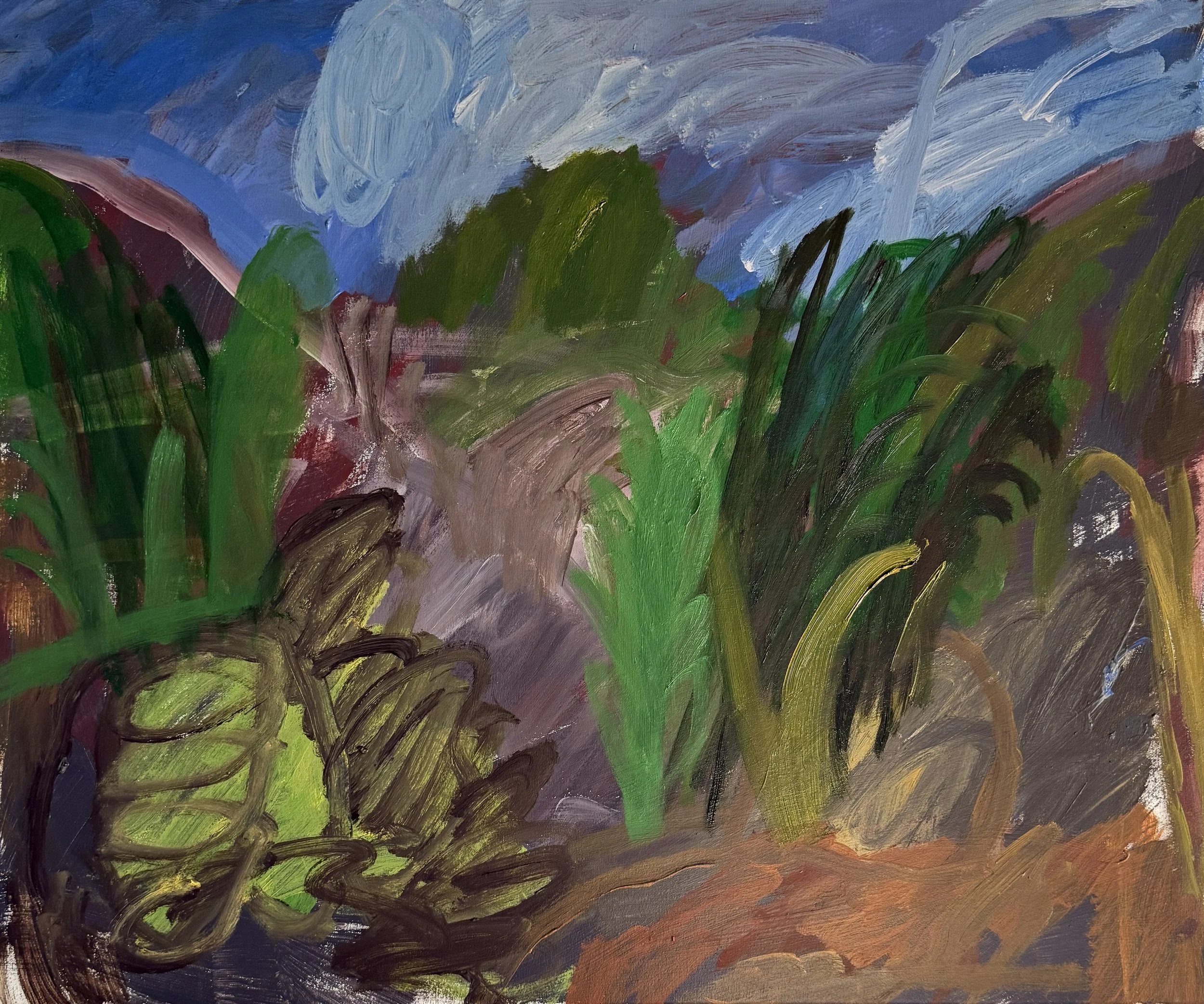 David Usher, 'The Garden Waiting', 2026, oil on canvas, 51 x 61cm