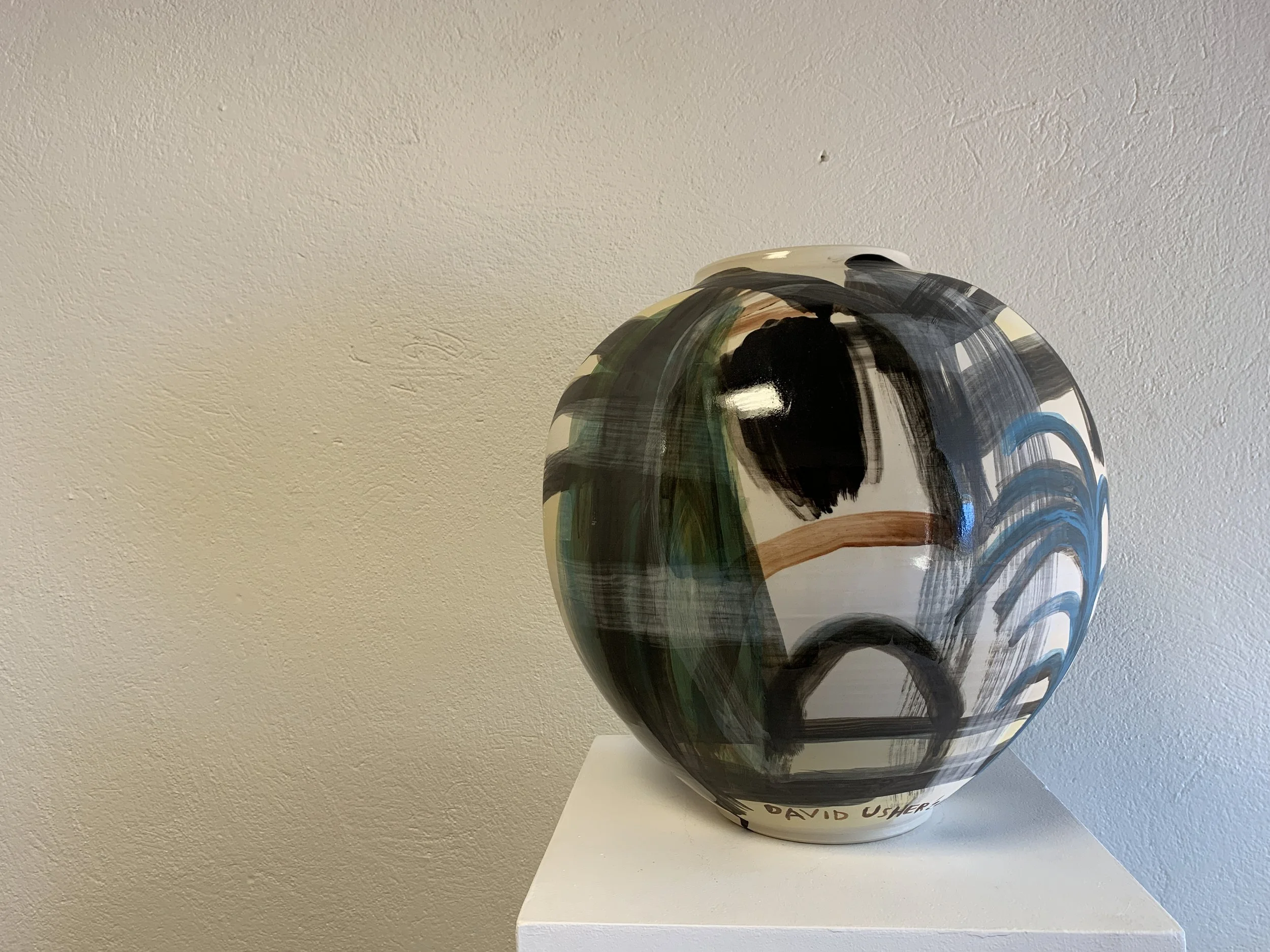 David Usher, Bill Powell, Aurora Elwell, Cabarita Beach Break, 2024, Walkers 10 stoneware, 42 x 41cm