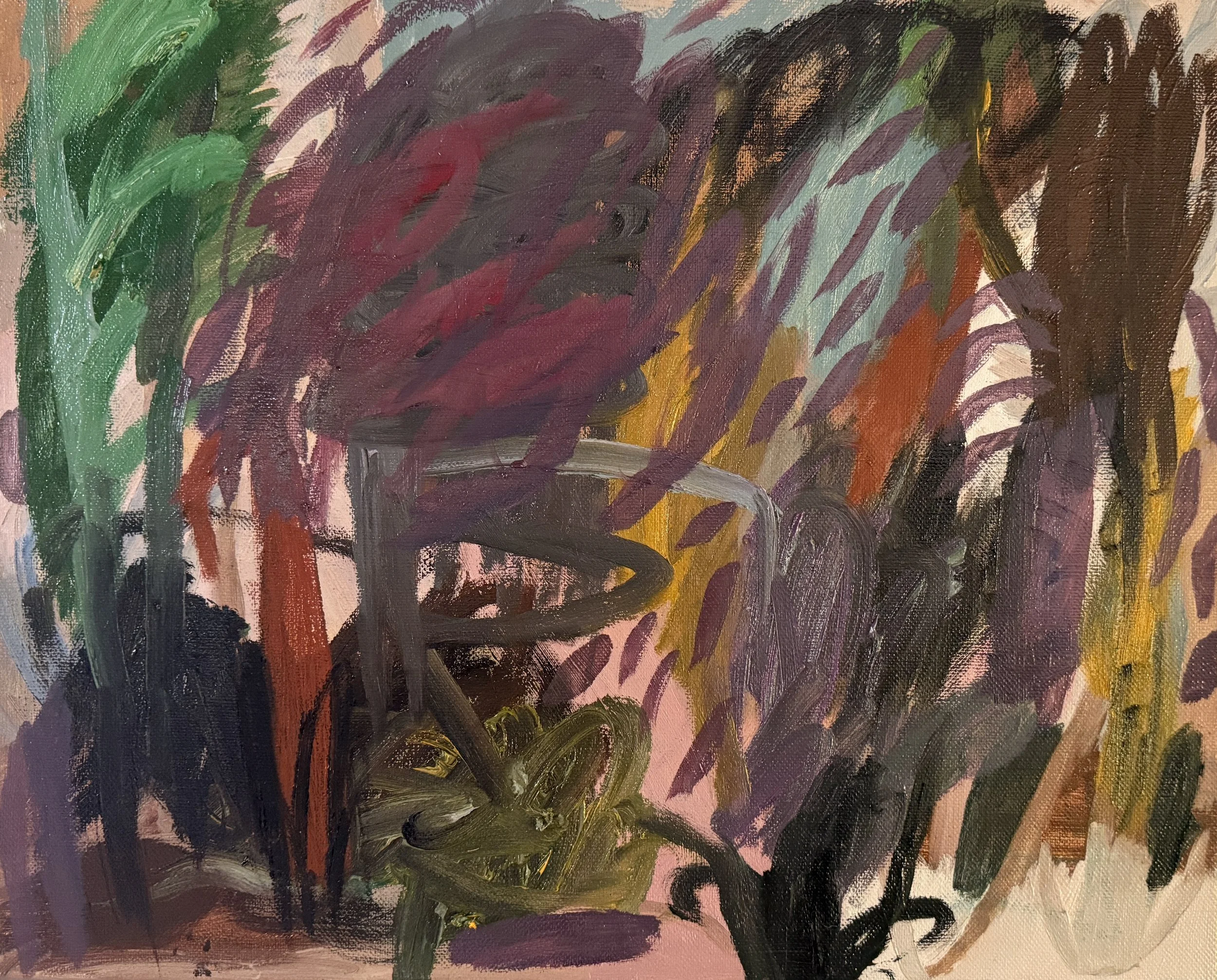 David Usher 'The Green Paradise', 2026, oil on linen, 50 x 40cm