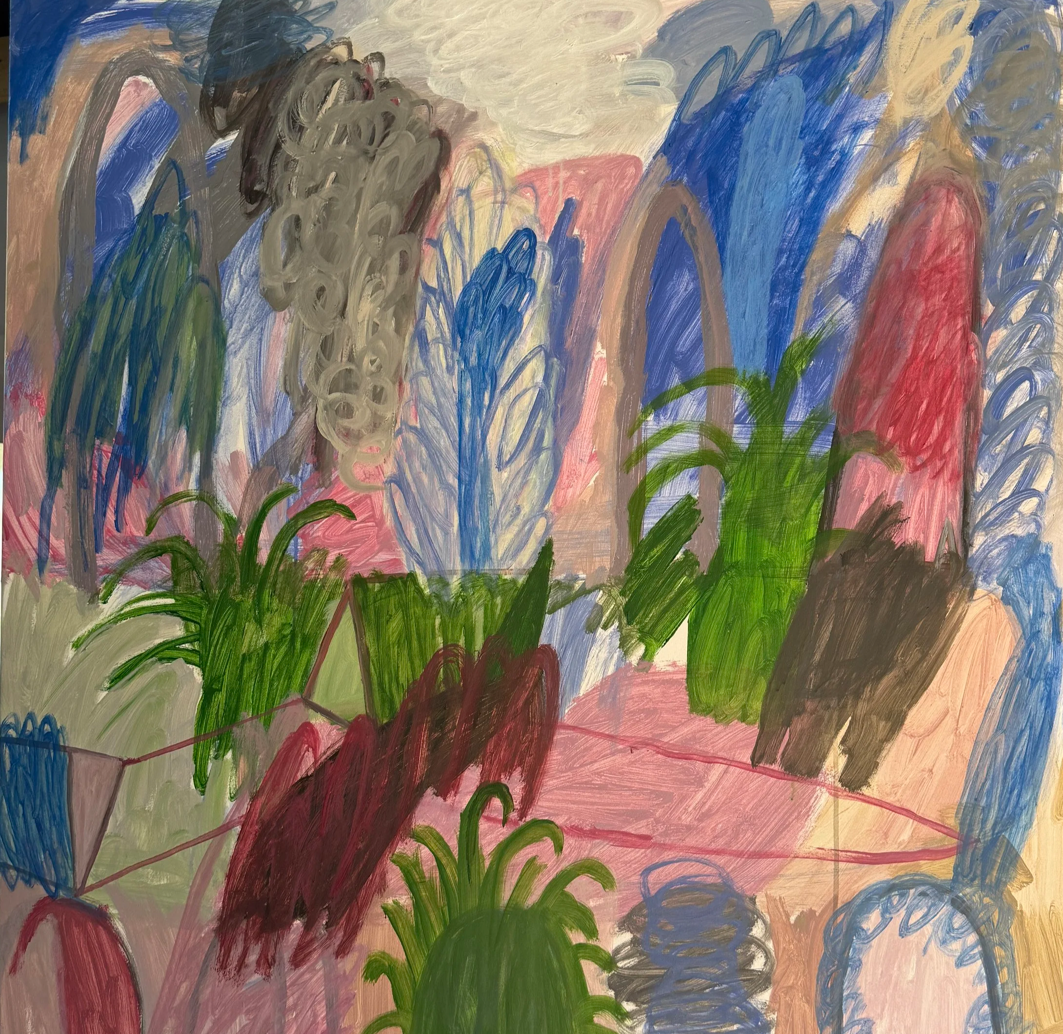 David Usher, 'Church Street Dreams', 2026, acrylic on canvas, 101 x 101cm