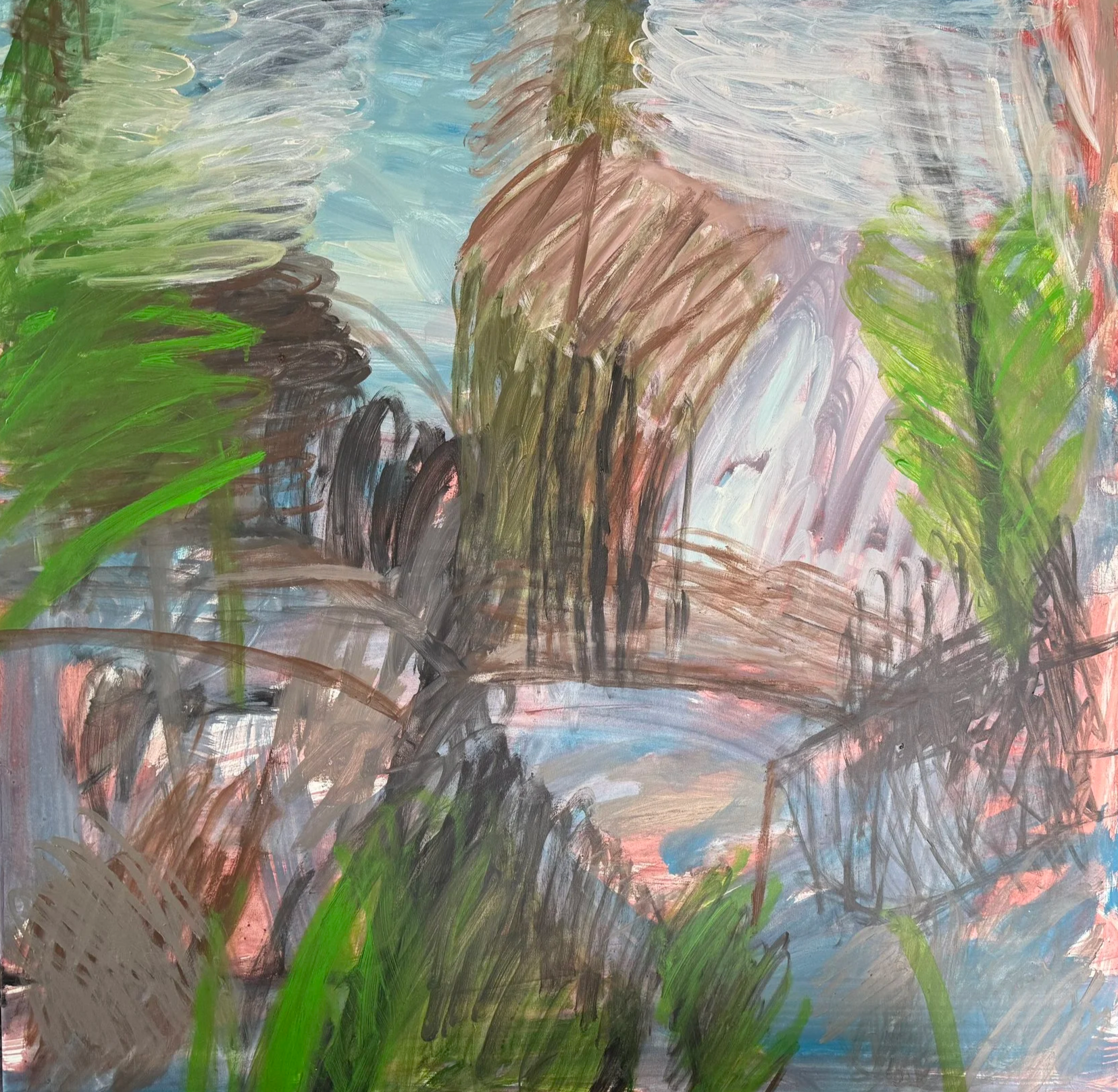 David Usher, 2025, acrylic on canvas, 102 x 102cm