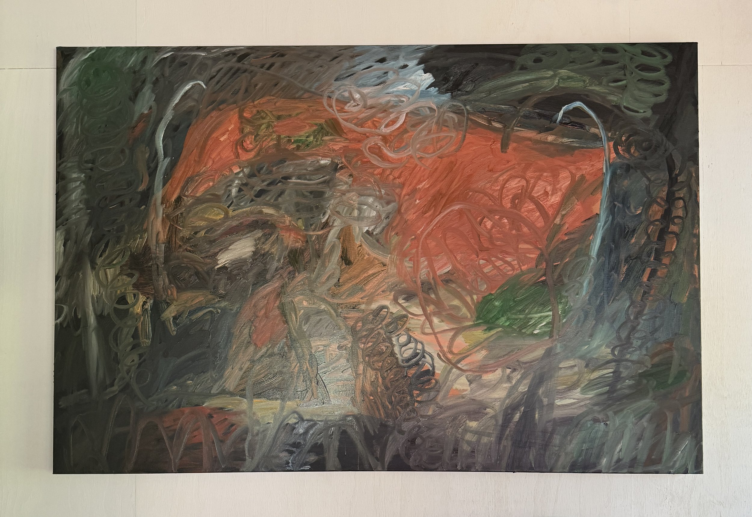 David Usher 'The Red Horse', 2026, oil on canvas, 152 x 101cm