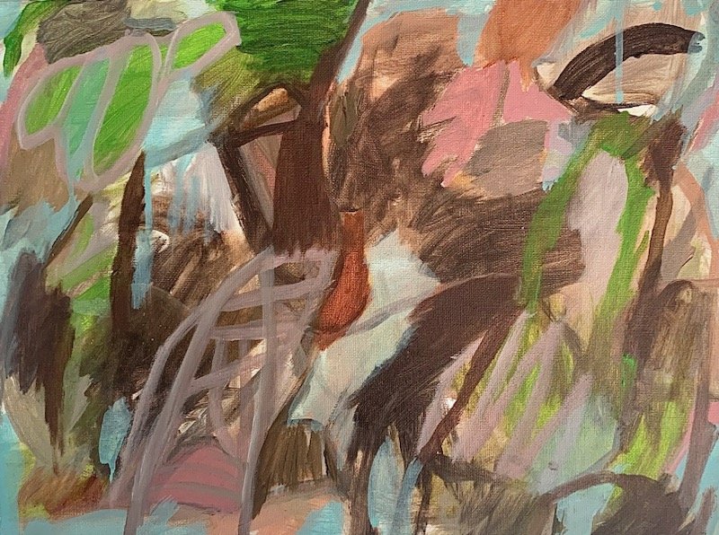 David Usher, Morning Wander, 2024, acrylic on canvas, 41cm x 30cm