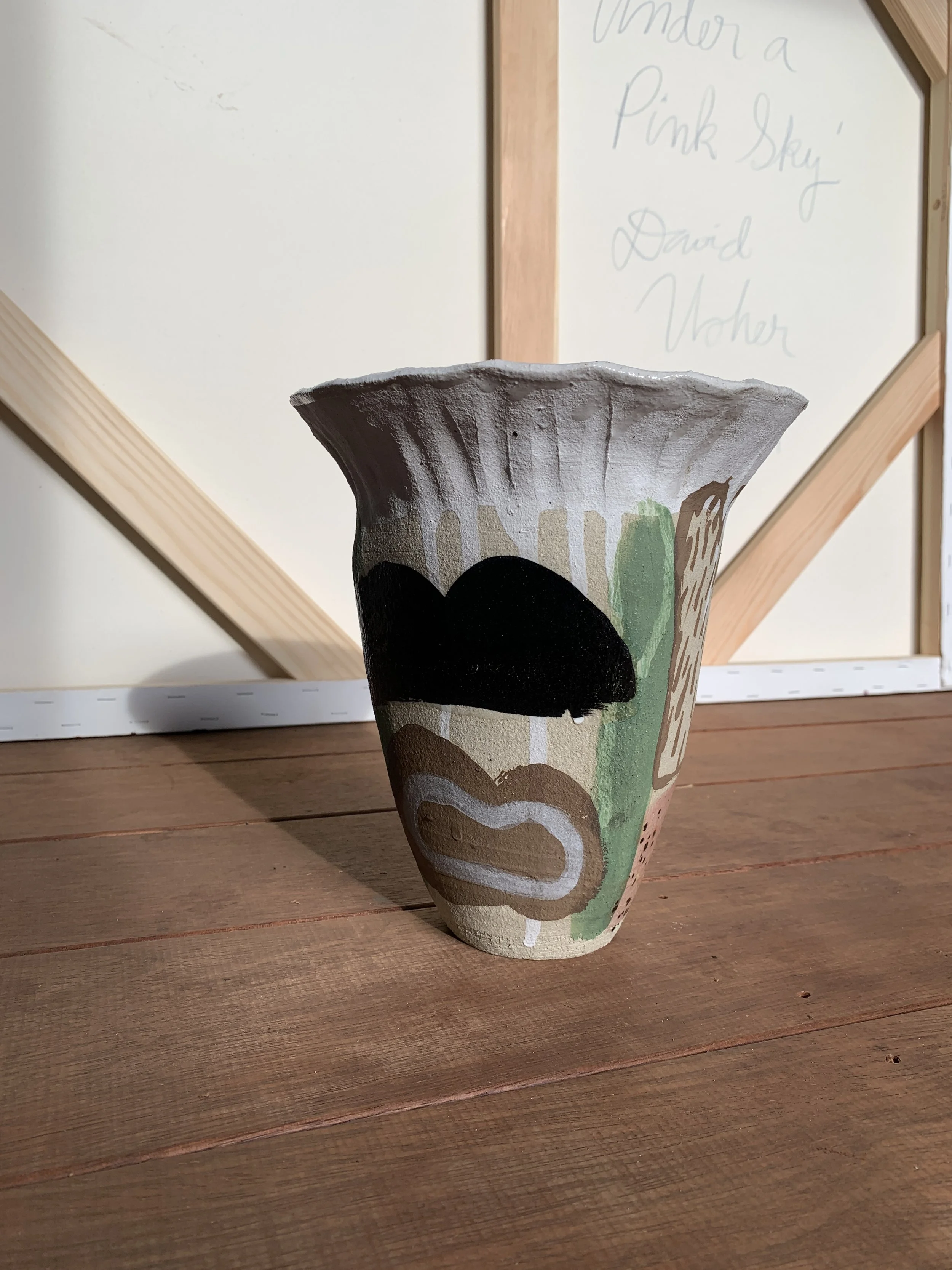 David Usher, Rain and Toast #6, 2024, white raku stoneware, 22 x 21cm